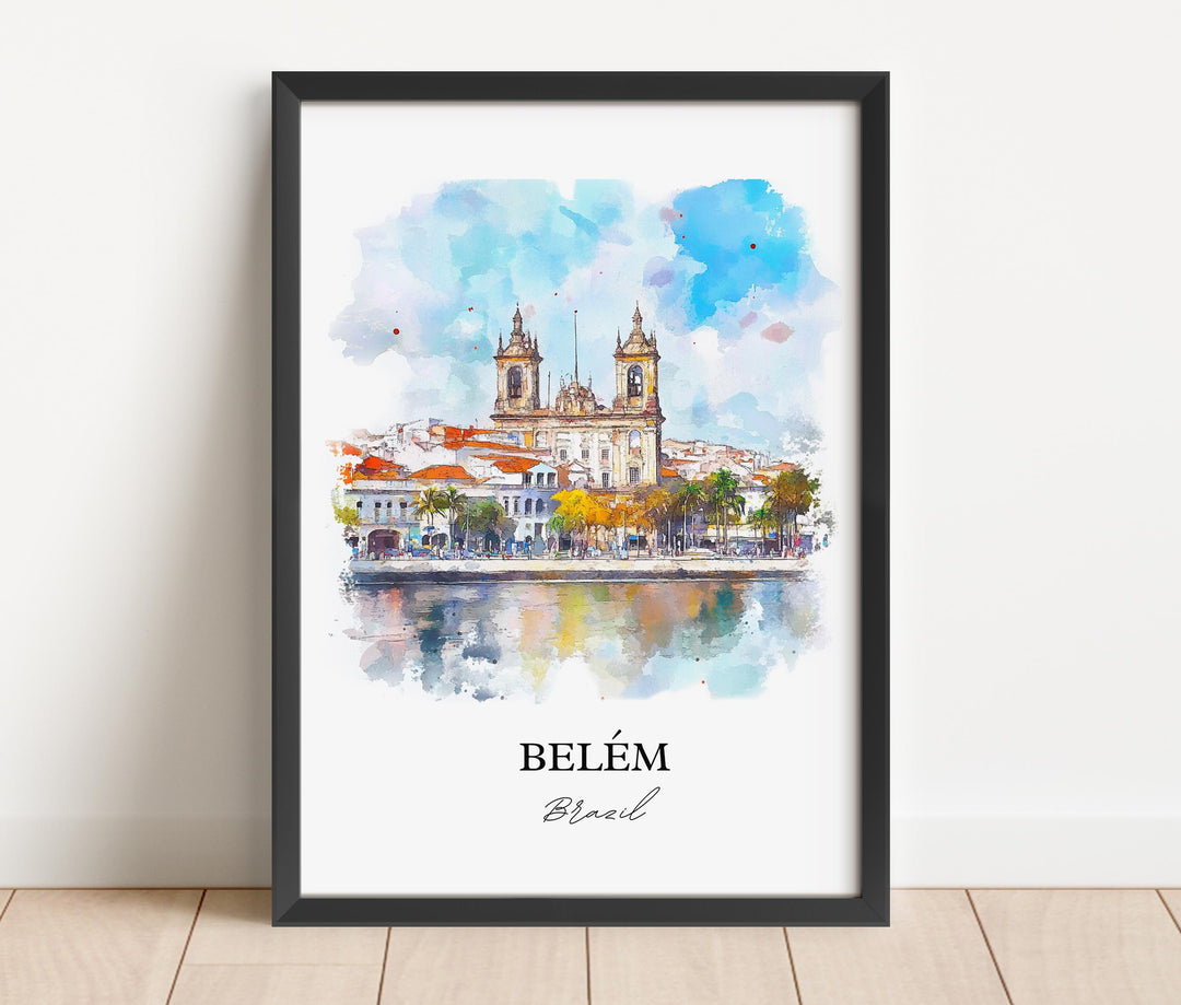Belém Brazil Wall Art, Pará Print, Brazil Watercolor Art, Belém Brazil Gift, Travel Print, Travel Poster, Housewarming Gift