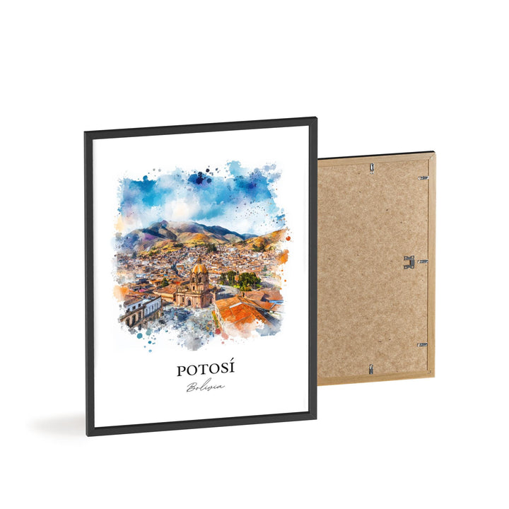 Potosí Bolivia Wall Art, Potosí Print, Bolivia Watercolor Art, Potosí Bolivia Gift, Travel Print, Travel Poster, Housewarming Gift