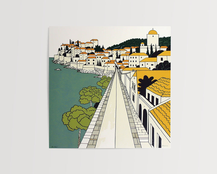 Modern Croatia Art, Croatia Print, Unique Croatia Art, Croatia Gift, Travel Poster, Housewarming Gift