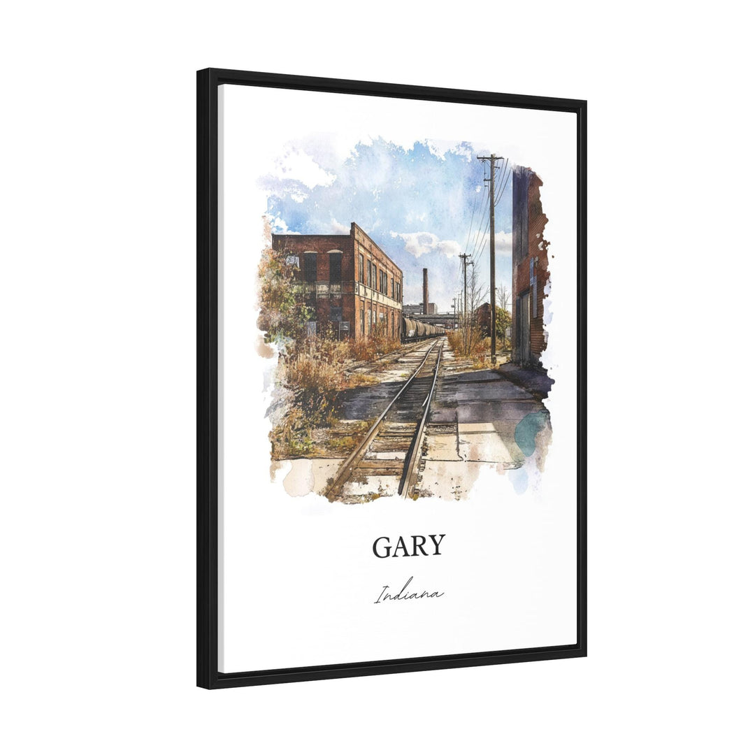 Gary Indiana Wall Art, Lake County IN Print, Indiana Watercolor Art, Gary Indiana Gift, Travel Print, Travel Poster, Housewarming Gift