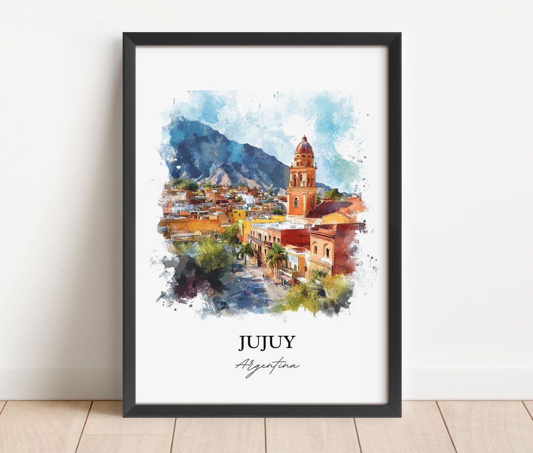 Jujuy Argentina Wall Art, Quebrada de Humahuaca Print, Argentina Watercolor Art, Jujuy Gift, Travel Print, Travel Poster, Housewarming Gift