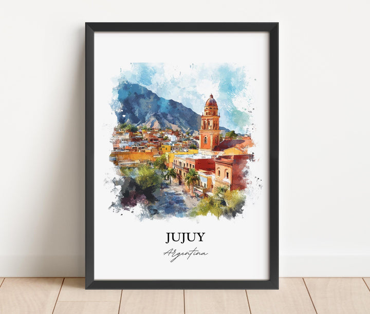 Jujuy Argentina Wall Art, Quebrada de Humahuaca Print, Argentina Watercolor Art, Jujuy Gift, Travel Print, Travel Poster, Housewarming Gift