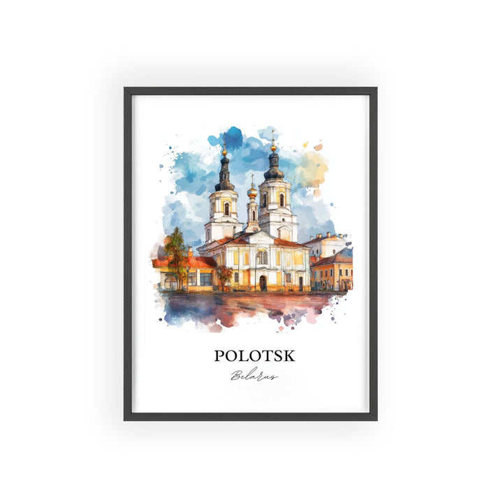 Polotsk Wall Art, Vitebsk Region Print, Belarus Watercolor Art, Polotsk Belarus Gift, Travel Print, Travel Poster, Housewarming Gift