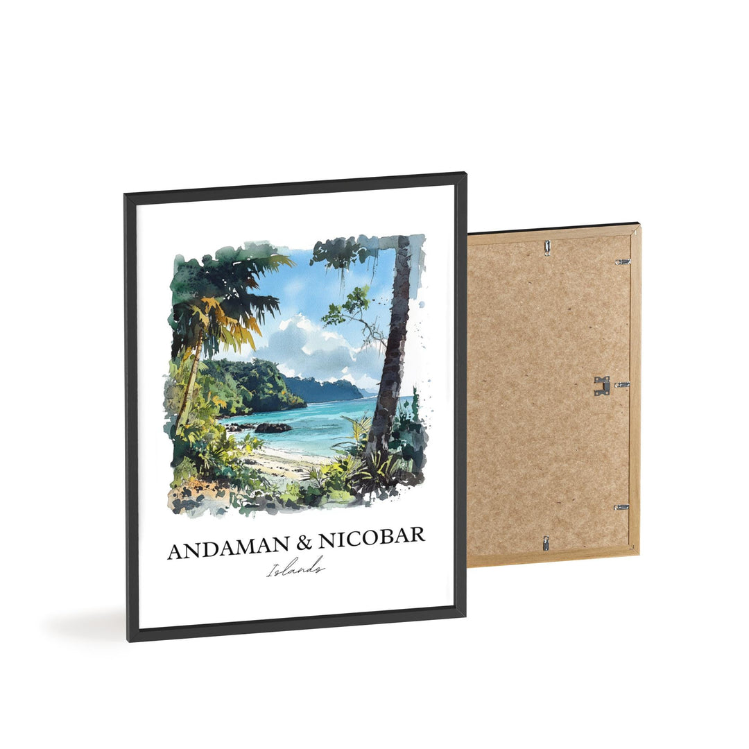 Andaman and Nicobar Wall Art, Andaman Island Print, India Watercolor, Nicobar island Gift, Travel Print, Travel Poster, Housewarming Gift
