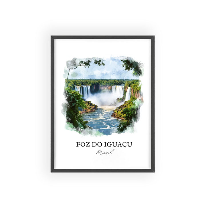 Foz do Iguacua Wall Art, Paraná Print, Brazil Watercolor Art, Foz do Iguacua Gift, Travel Print, Travel Poster, Housewarming Gift