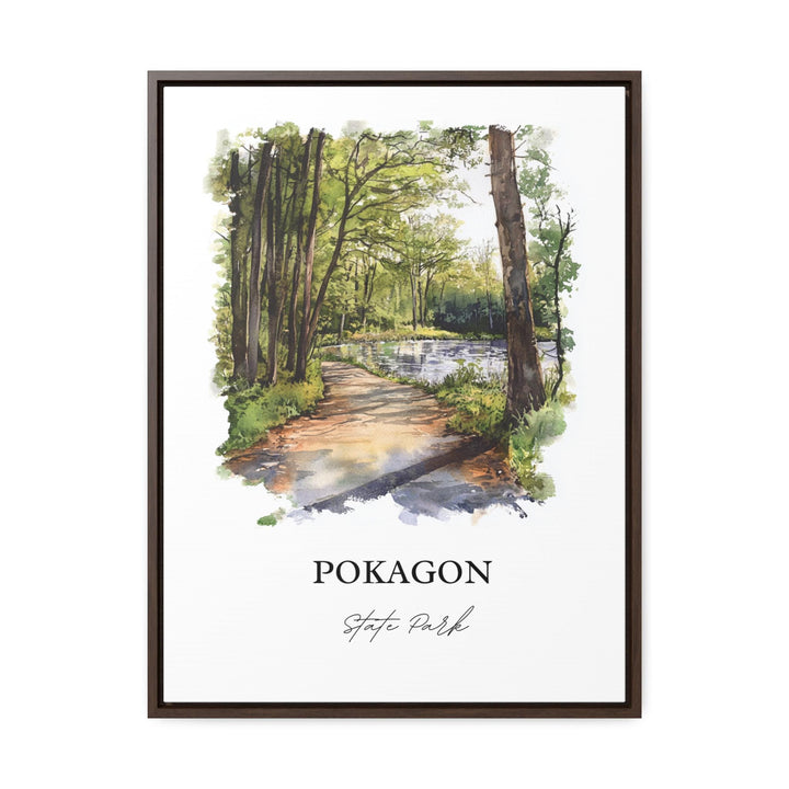 Pokagon State Park Wall Art, Angola Indiana Print, Indiana Watercolor, Steuben County Gift, Travel Print, Travel Poster, Housewarming Gift