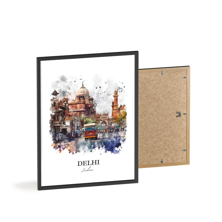 Delhi India Wall Art, India Print, Delhi India Watercolor Art, Delhi India Gift, Travel Print, Travel Poster, Housewarming Gift