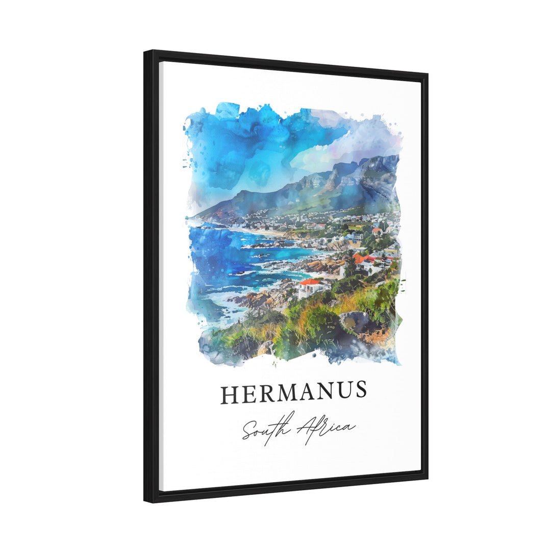 Hermanus Wall Art, Cape Town Print, Hermanus SA Watercolor, Hermanus South Africa Gift, Travel Poster, Housewarming Gift