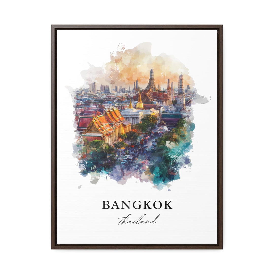 Bangkok Wall Art, Bangkok Thailand Print, Bangkok Watercolor Art, Bangkok Thailand Gift, Travel Print, Travel Poster, Housewarming Gift