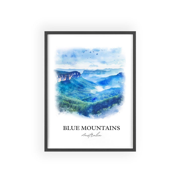 Blue Mountains Art, New South Wales Print, Australia Artwork, Blue Mountains Australia Gift, Travel Print, Travel Poster, Housewarming Gift