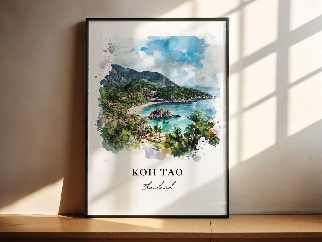 a picture of koh tao in the shadow of a window