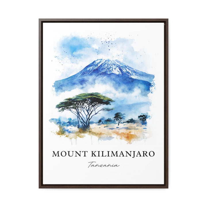 Mount Kilimanjaro Wall Art, Kilimanjaro Print, Tanzania Watercolor Art, Mt Kilimanjaro Gift, Travel Print, Travel Poster, Housewarming Gift