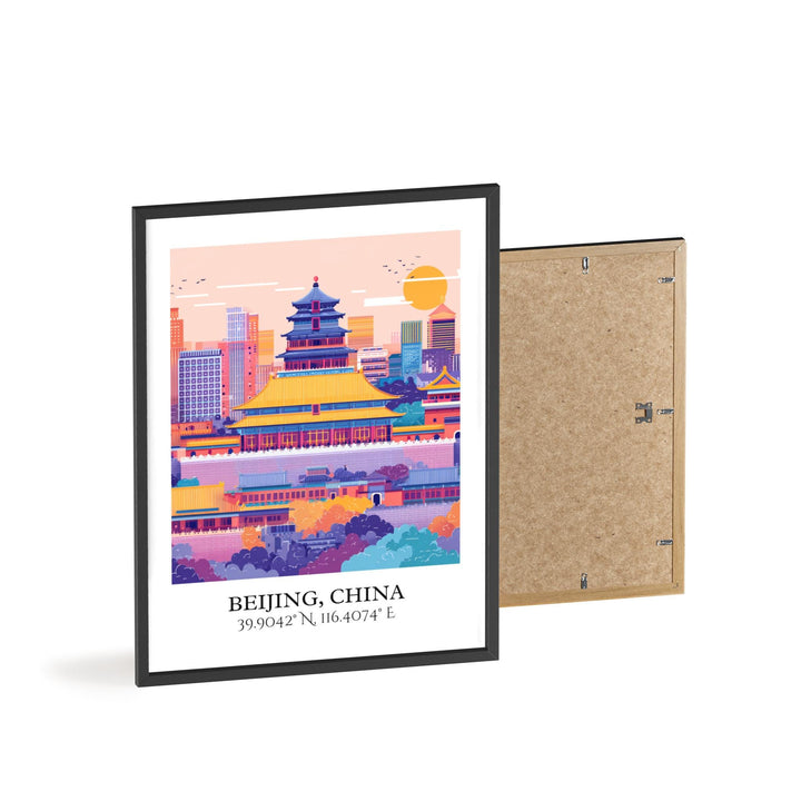 Beijing Art, Beijing Retro Travel Art, Beijing Home Decor, Beijing China Gift, China Travel Art, Travel Prints, Housewarming Gift