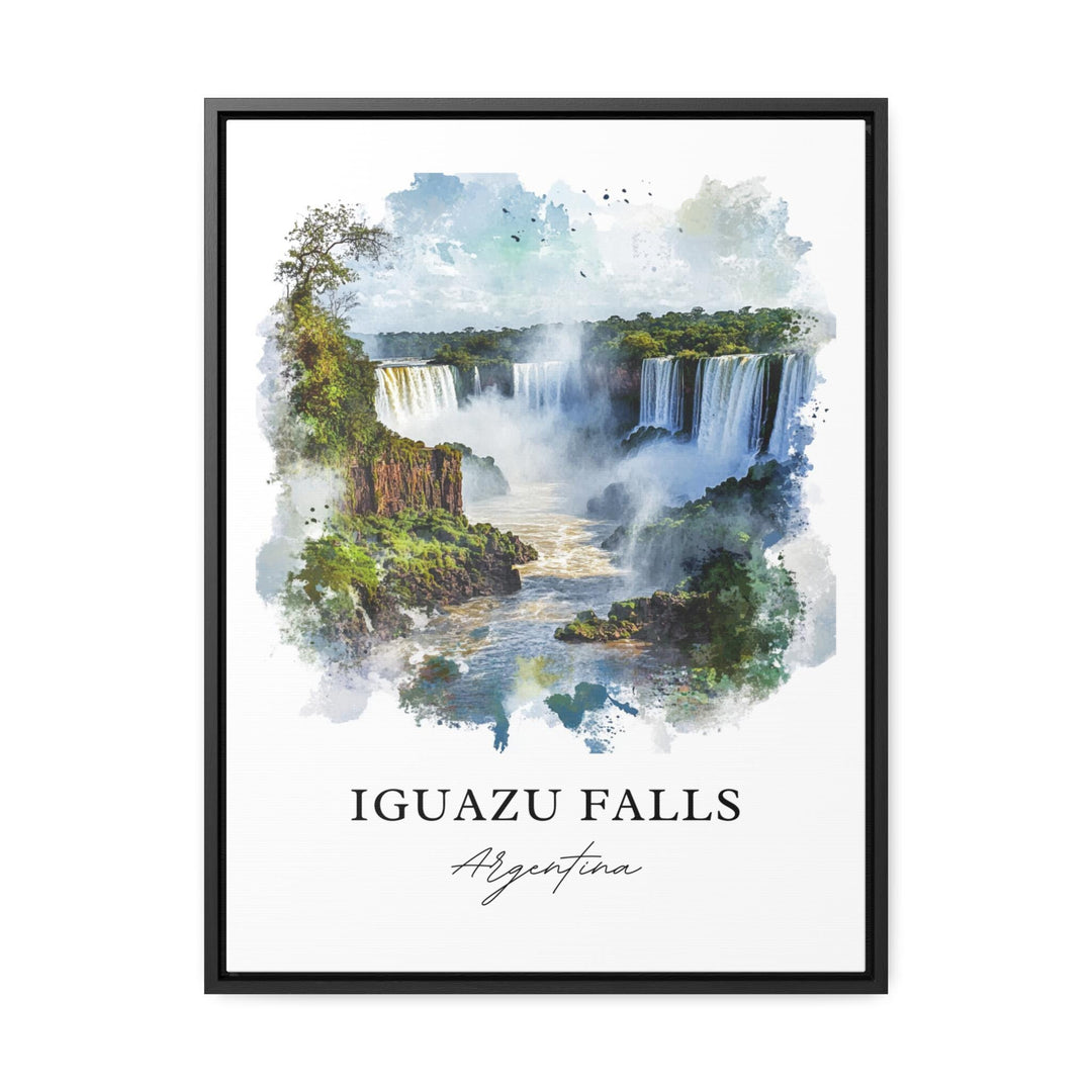 Iguazu Falls Wall Art, Iguazu Falls Print, Iguazu Falls Watercolor Art, Argentina Gift, Travel Print, Travel Poster, Housewarming Gift
