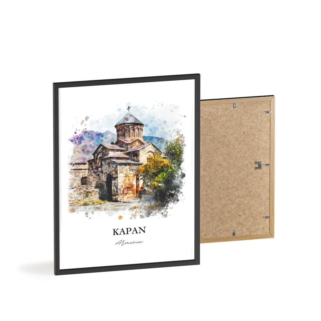 Kapan Armenia Wall Art, Syunik Province Print, Armenia Watercolor Art, Kapan Armenia Gift, Travel Print, Travel Poster, Housewarming Gift