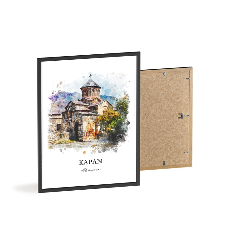 Kapan Armenia Wall Art, Syunik Province Print, Armenia Watercolor Art, Kapan Armenia Gift, Travel Print, Travel Poster, Housewarming Gift