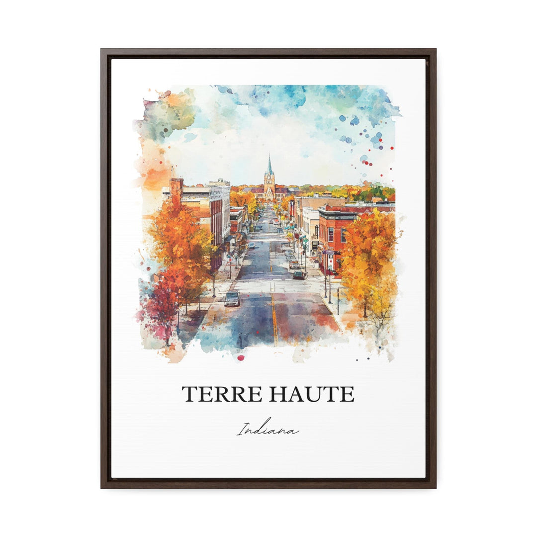 Terre Haute Wall Art, Vigo County Print, Indiana Watercolor Art, Terre Haute IN Gift, Travel Print, Travel Poster, Housewarming Gift