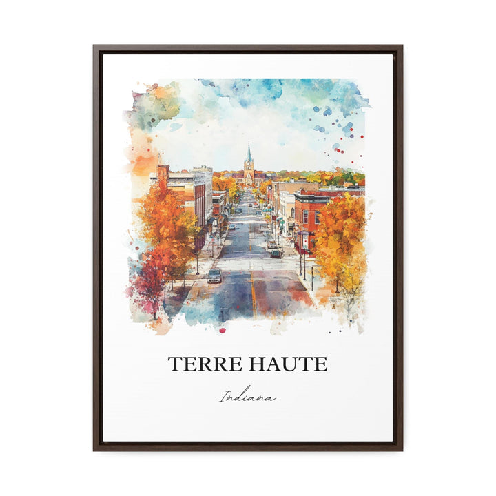 Terre Haute Wall Art, Vigo County Print, Indiana Watercolor Art, Terre Haute IN Gift, Travel Print, Travel Poster, Housewarming Gift