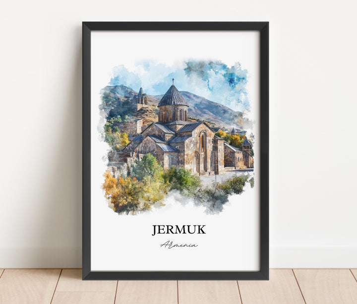 Jermuk Wall Art, Vayots Dzor Province Print, Armenia Watercolor Art, Jermuk Armenia Gift, Travel Print, Travel Poster, Housewarming Gift