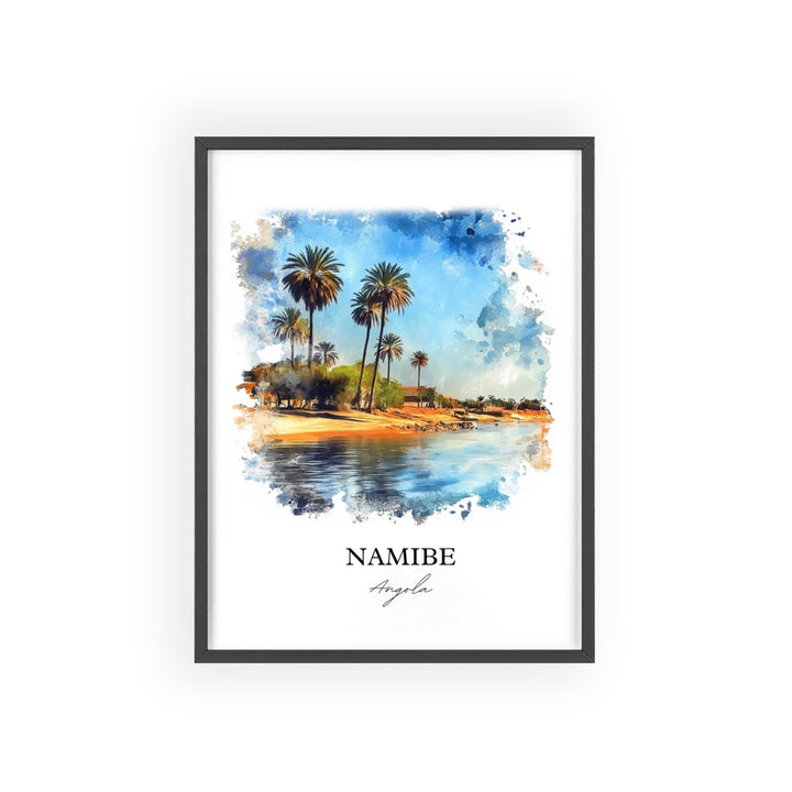 Namibe Angola Wall Art, Angola Print, Angola Watercolor Art, Namibe Gift, Travel Print, Travel Poster, Housewarming Gift
