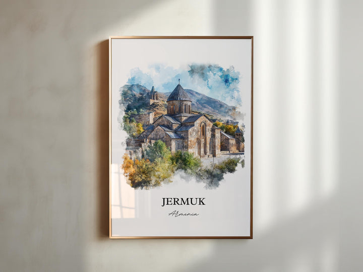 Jermuk Wall Art, Vayots Dzor Province Print, Armenia Watercolor Art, Jermuk Armenia Gift, Travel Print, Travel Poster, Housewarming Gift