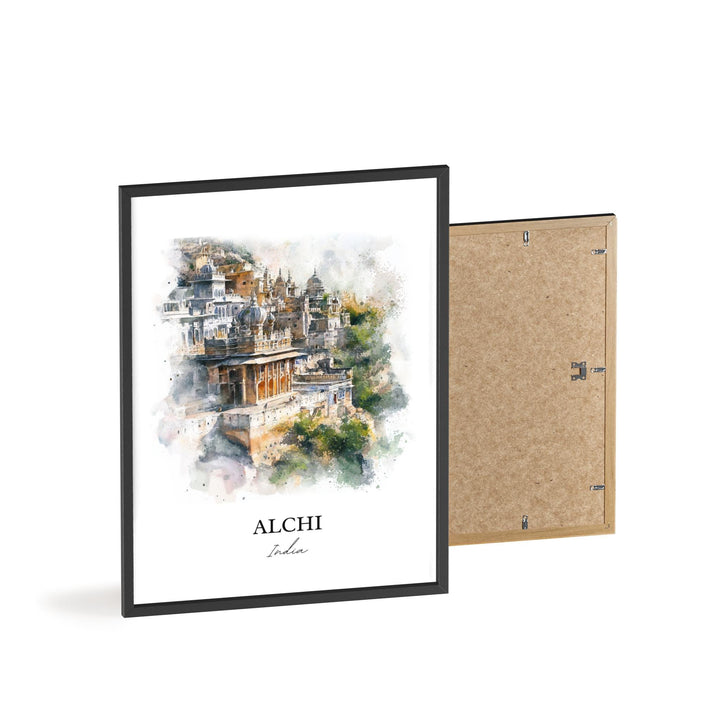 Alchi India Wall Art, Ladakh Print, India Watercolor Art, Alchi India Gift, Travel Print, Travel Poster, Housewarming Gift
