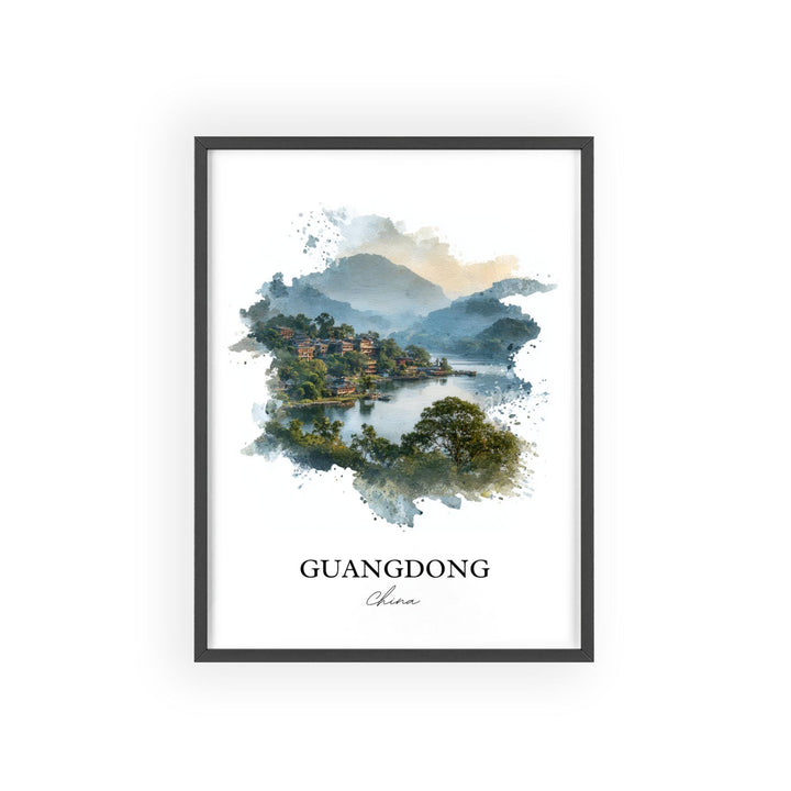Guangdong China Wall Art, Guangdong Print, Guangdong Watercolor Art, Guangdong Gift, China Travel Print, Travel Poster, Housewarming Gift