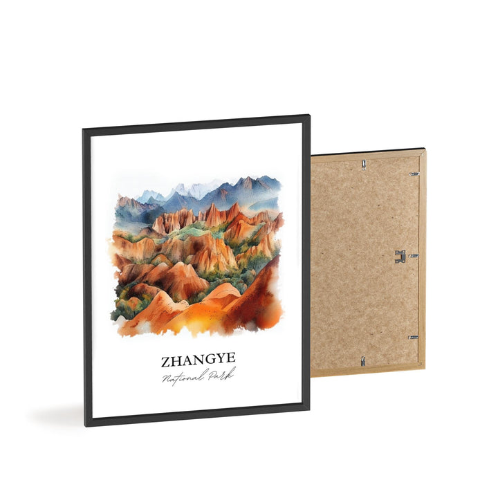 Zhangye National Park Wall Art, Gansu Print, China Artwork, Zhangye National Park Gift, Travel Print, Travel Poster, Housewarming Gift