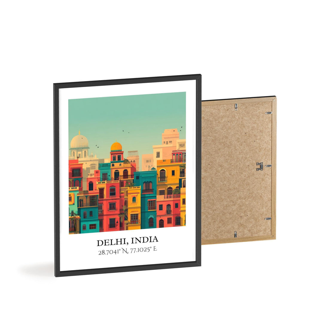 Delhi India Art, Delhi India Retro Travel Art, Delhi Home Decor, Delhi Gift, India Travel Art, Travel Prints, Housewarming Gift