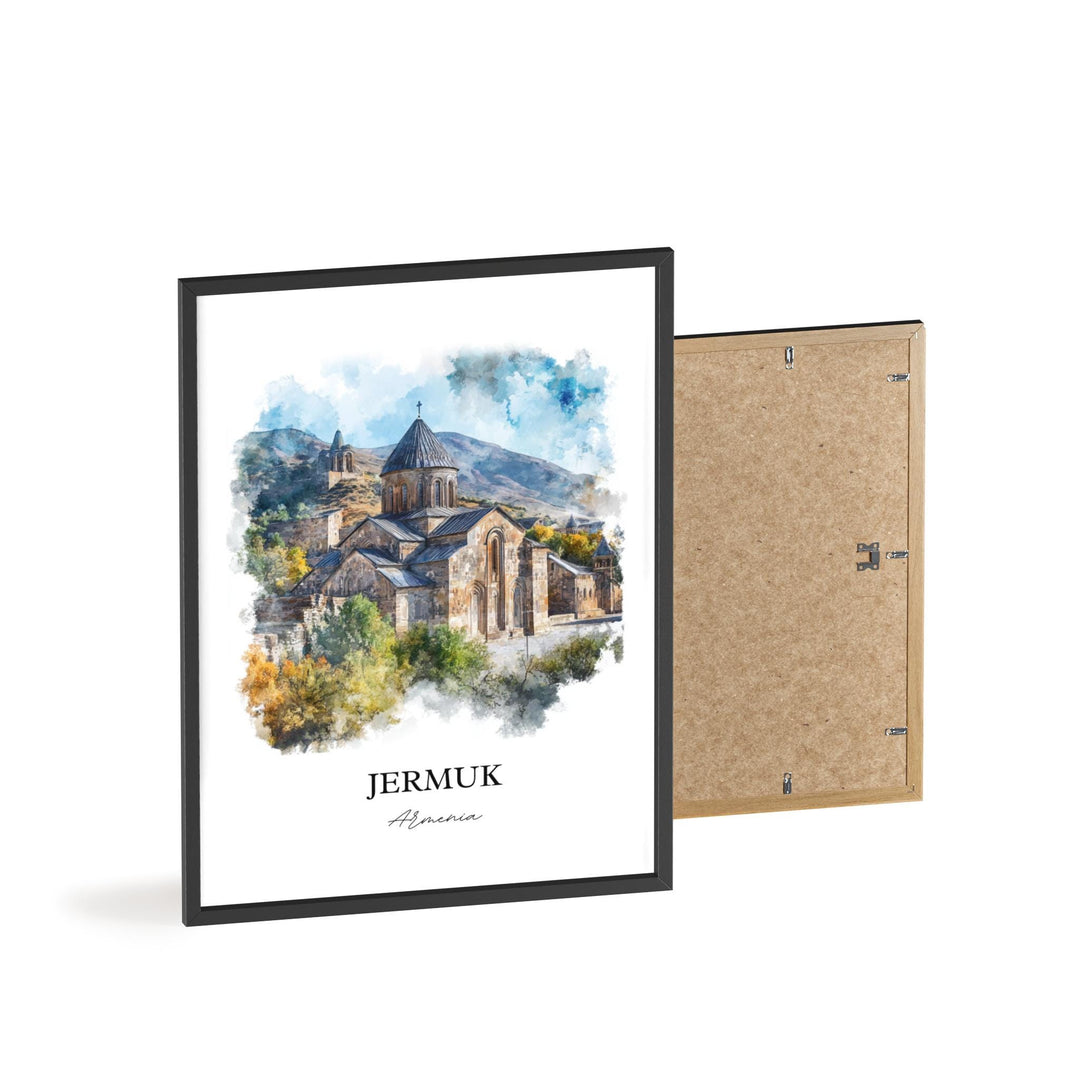 Jermuk Wall Art, Vayots Dzor Province Print, Armenia Watercolor Art, Jermuk Armenia Gift, Travel Print, Travel Poster, Housewarming Gift