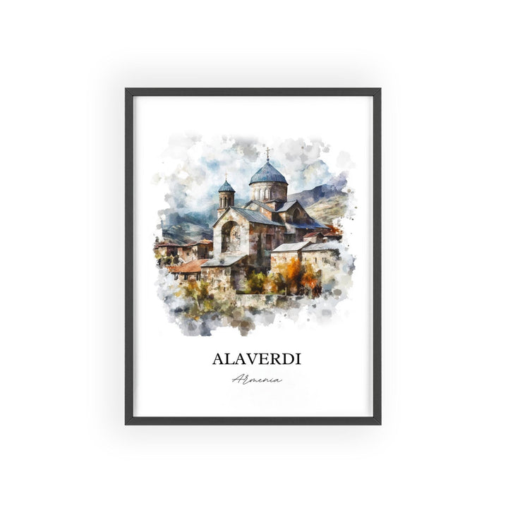 Alaverdi Wall Art, Armenia Print, Armenia Watercolor Art, Alaverdi Armenia Gift, Travel Print, Travel Poster, Housewarming Gift