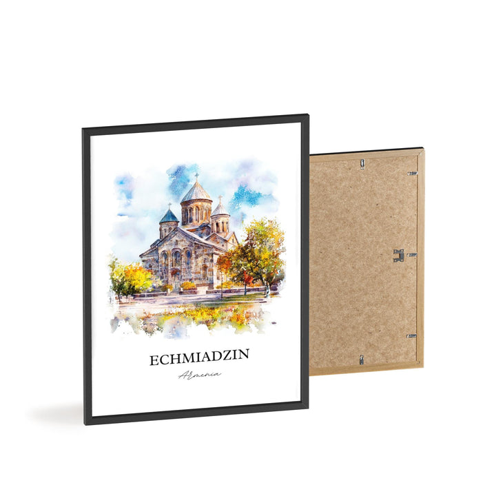 Echmiadzin Wall Art, Vagharshapat Print, Armenia Watercolor Art, Echmiadzin Gift, Travel Print, Travel Poster, Housewarming Gift
