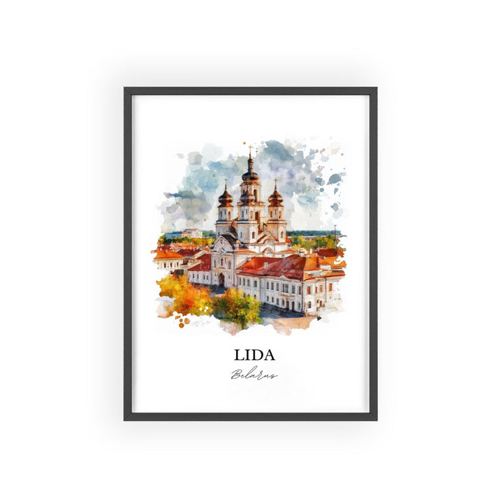 Lida Belarus Wall Art, Lida Print, Belarus Watercolor Art, Lida Belarus Gift, Travel Print, Travel Poster, Housewarming Gift