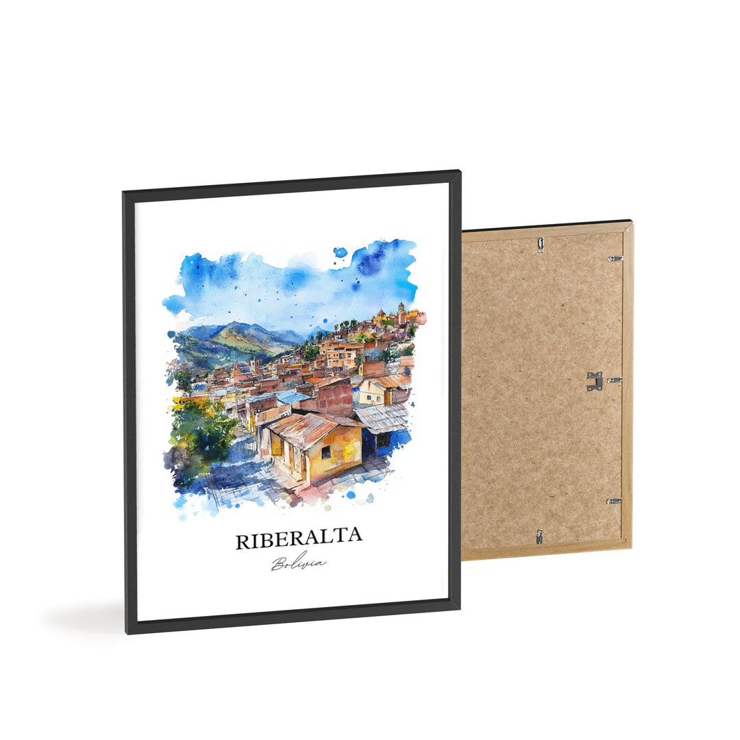Riberalta Wall Art, Beni Dept Print, Bolivia Watercolor Art, Riberalta Bolivia Gift, Travel Print, Travel Poster, Housewarming Gift