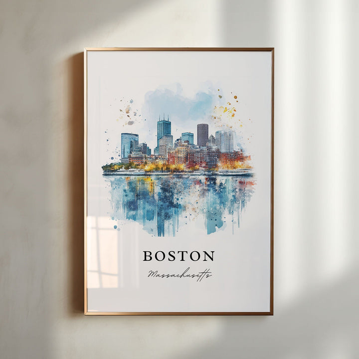 Boston Wall Art - Massachusetts Print