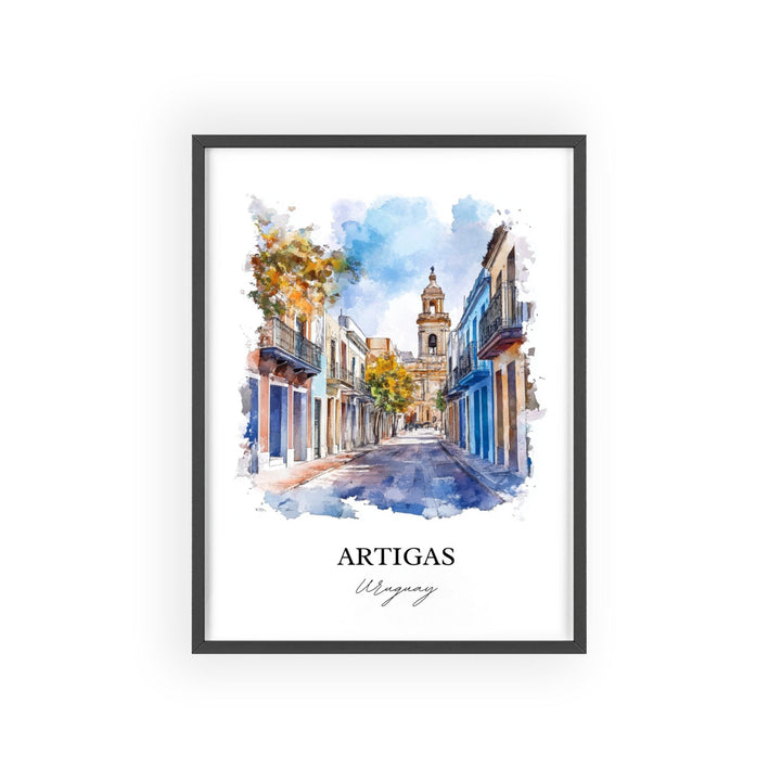 Artigas Uruguay Wall Art, Uruguay Print, Uruguay Watercolor Art, Artigas Gift, Travel Print, Travel Poster, Housewarming Gift