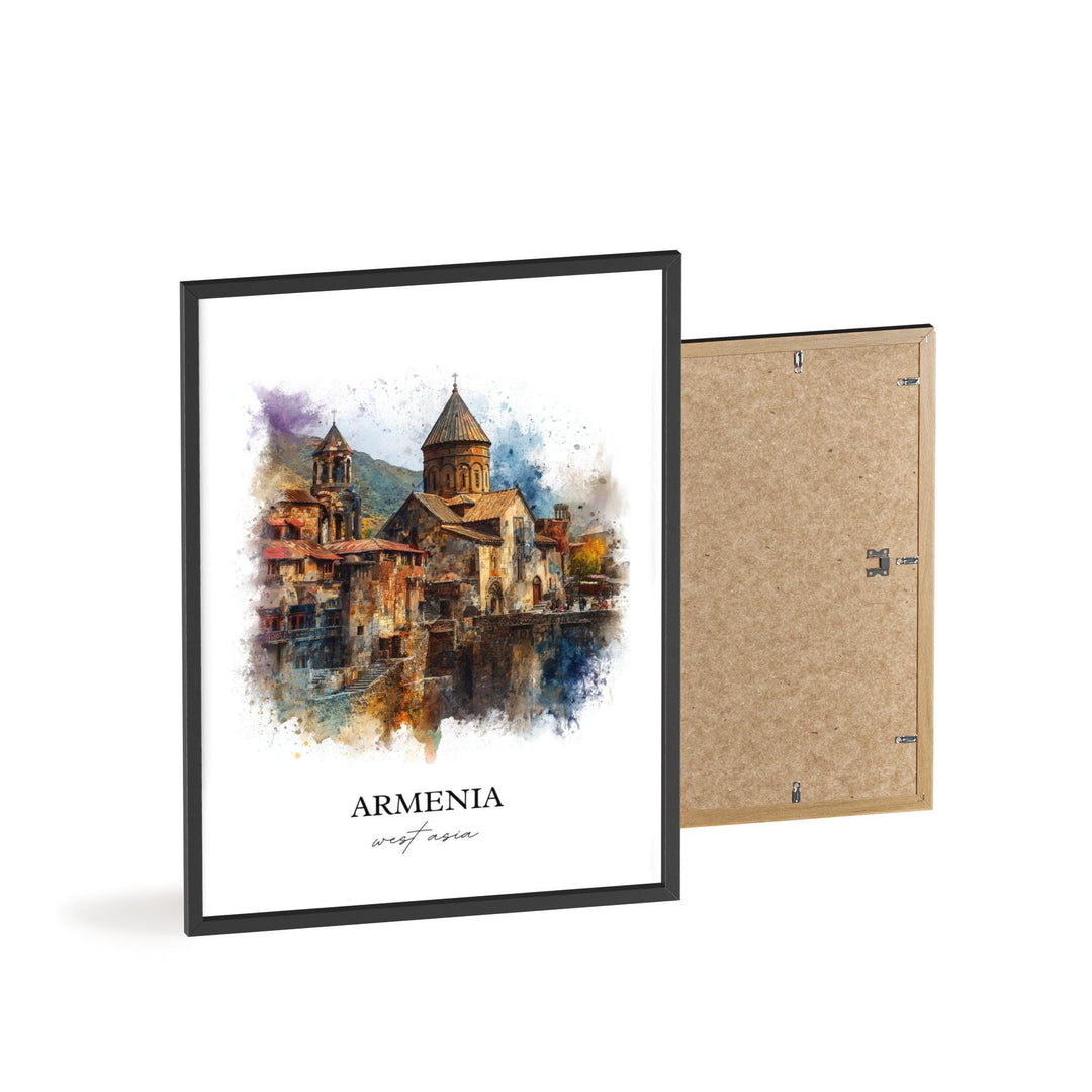 Armenia Wall Art, Armenia Print, Armenia Watercolor Art, Armenia Gift, Travel Print, Travel Poster, Housewarming Gift