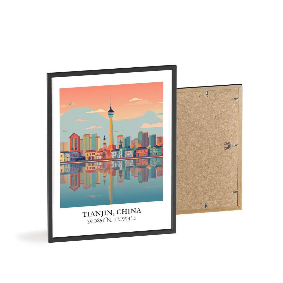 Tianjin China Art, Tianjin Retro Travel Art, Tianjin China Home Decor, China Gift, China Travel Art, Travel Prints, Housewarming Gift