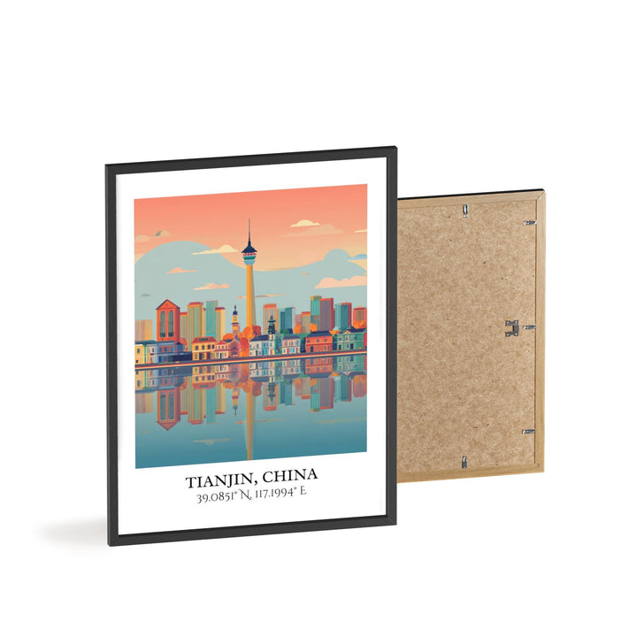 Tianjin China Art, Tianjin Retro Travel Art, Tianjin China Home Decor, China Gift, China Travel Art, Travel Prints, Housewarming Gift