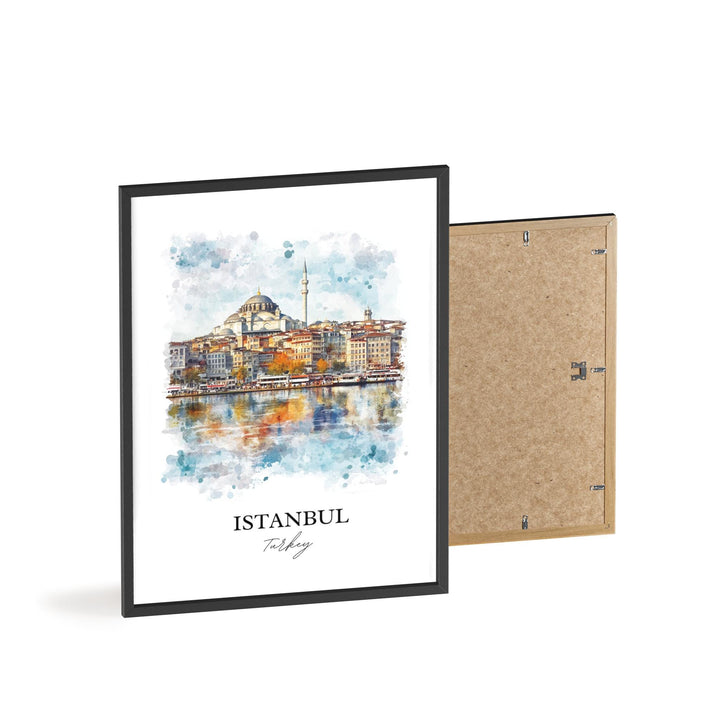 Istanbul Wall Art, Istanbul Turkey Print, Turkey Watercolor Art, Istanbul Gift, Travel Print, Travel Poster, Housewarming Gift