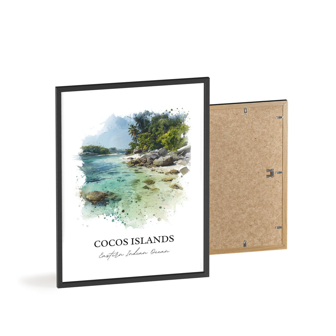 Cocos Islands Wall Art, Eastern Indian Ocean, Cocos Islands Artwork, Cocos Islands Gift, Travel Print, Travel Poster, Housewarming Gift