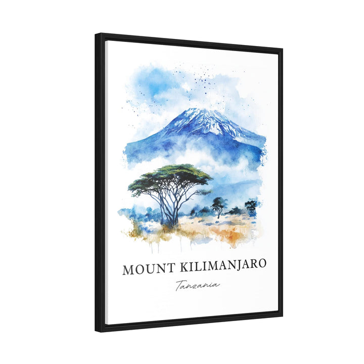 Mount Kilimanjaro Wall Art, Kilimanjaro Print, Tanzania Watercolor Art, Mt Kilimanjaro Gift, Travel Print, Travel Poster, Housewarming Gift