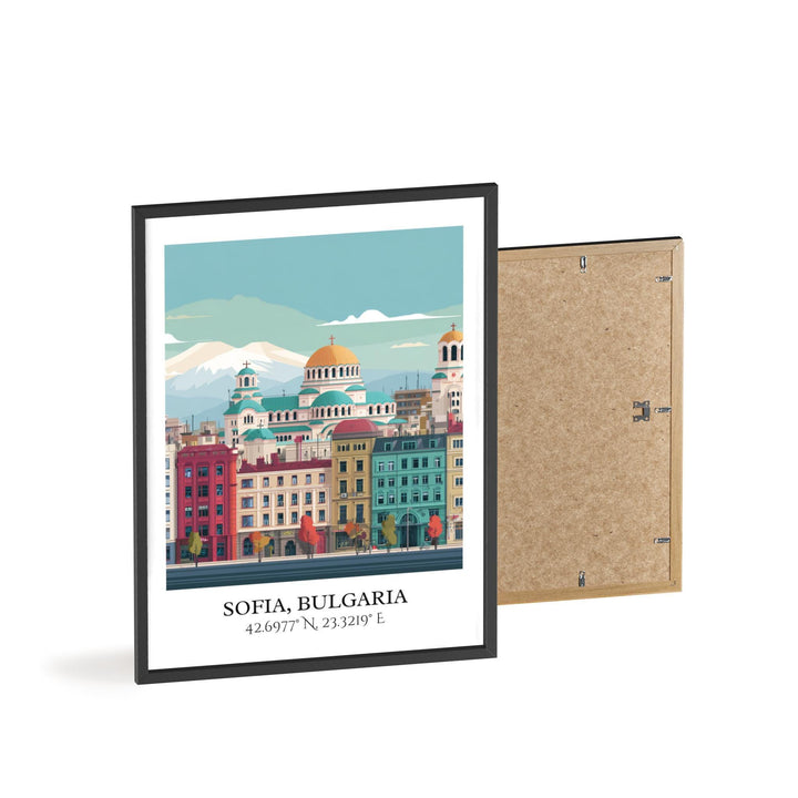 Sofia Bulgaria Art, Sofia Retro Travel Art, Sofia Bulgaria Home Decor, Bulgaria Gift, Bulgaria Travel Art, Travel Prints, Housewarming Gift