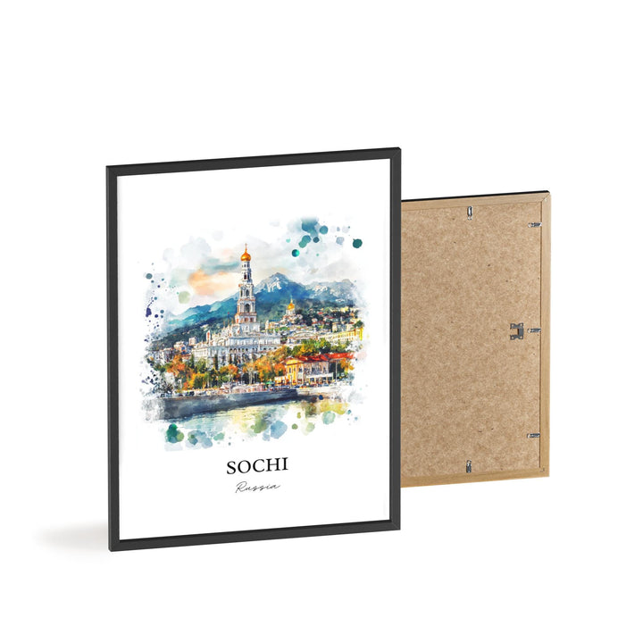 Sochi Russia Wall Art, Sochi Print, Russia Watercolor Art, Sochi Russia Gift, Travel Print, Travel Poster, Housewarming Gift