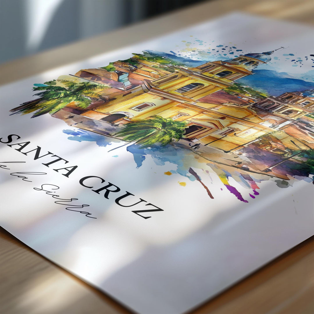 Santa Cruz de la Sierra Art, Bolivia Print, Bolivia Artwork, Santa Cruz de la Sierra Gift, Travel Print, Travel Poster, Housewarming Gift