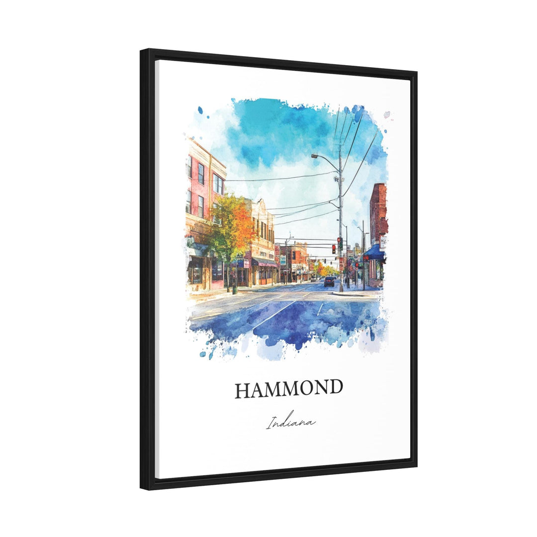 Hammond Indiana Wall Art, Lake County Print, Indiana Watercolor Art, Hammond IN Gift, Travel Print, Travel Poster, Housewarming Gift