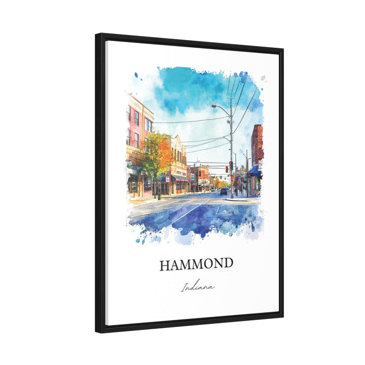 Hammond Indiana Wall Art, Lake County Print, Indiana Watercolor Art, Hammond IN Gift, Travel Print, Travel Poster, Housewarming Gift