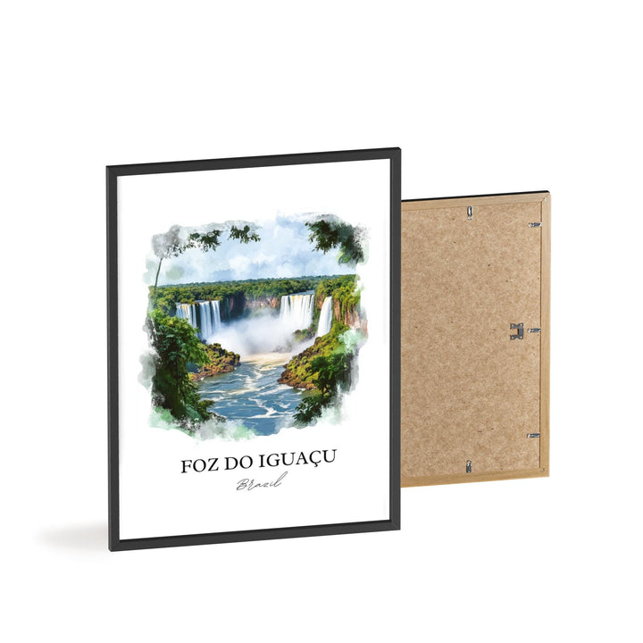 Foz do Iguacua Wall Art, Paraná Print, Brazil Watercolor Art, Foz do Iguacua Gift, Travel Print, Travel Poster, Housewarming Gift