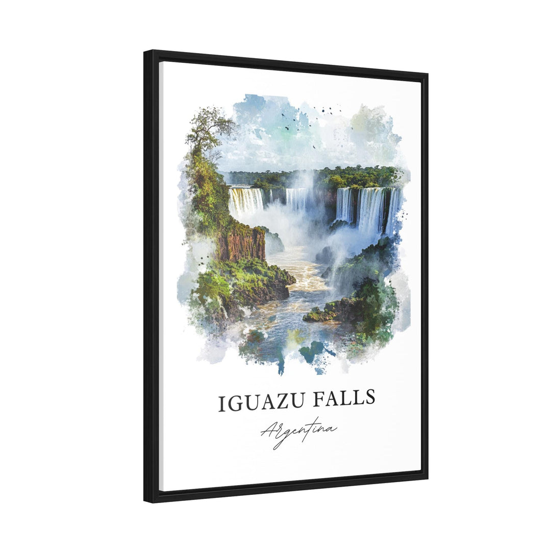 Iguazu Falls Wall Art, Iguazu Falls Print, Iguazu Falls Watercolor Art, Argentina Gift, Travel Print, Travel Poster, Housewarming Gift