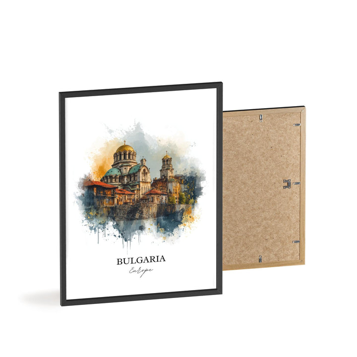 Bulgaria Wall Art, Bulgaria Print, Bulgaria Watercolor Art, Bulgaria Country Gift, Travel Print, Travel Poster, Housewarming Gift